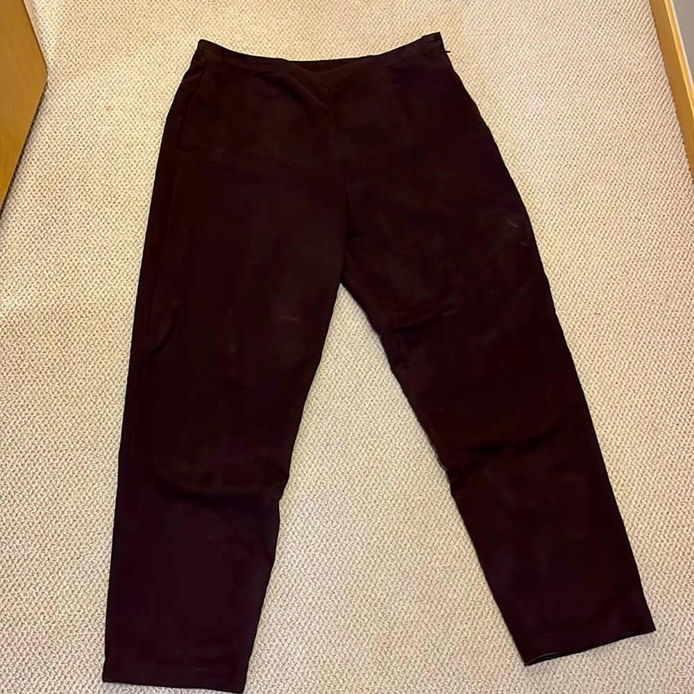 Chico’s suede feel brown pants size 3 (XL)